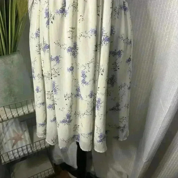 Arula Womens X (10/12) Baby Doll Floral Dress Zip Back Key Hole Short Sleeves - Picture 3 of 10